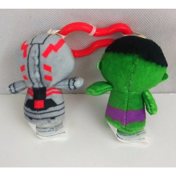 Hallmark Itty Bittys Clippys Marvel Hulk & Ultron 3" Plush - Picture 4 of 5